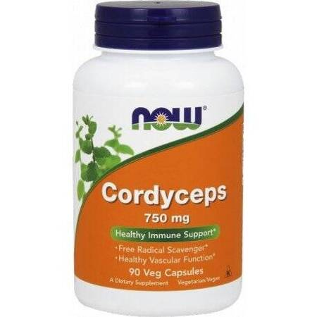 Now Foods Cordyceps 750 mg 90 kapsułek wegańskich