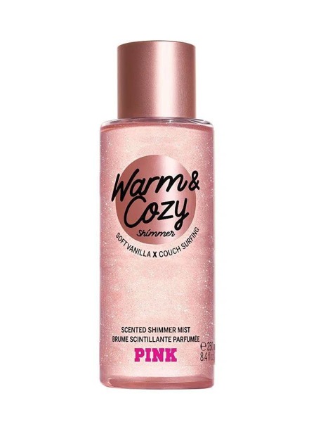 Pink Warm & Cozy Shimmer mgiełka do ciała z brokatem 250ml