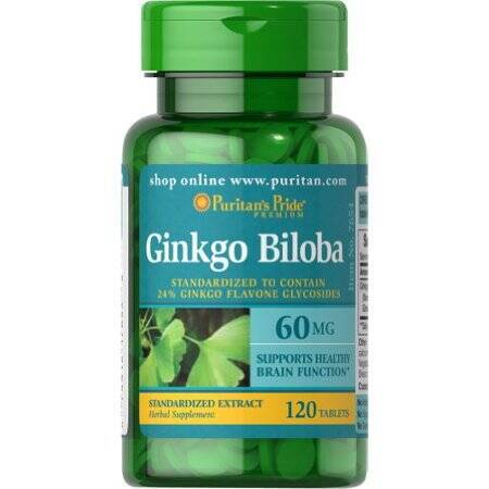 Puritan&#039;s Pride Ginkgo Blioba standaryzowany ekstrakt 120 tabletek