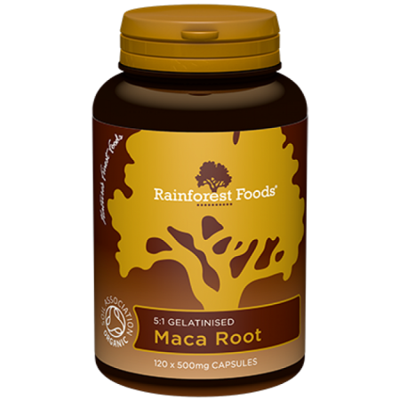 Rainforest Foods EKO Korzeń Maca 500 mg 120 kapsułek