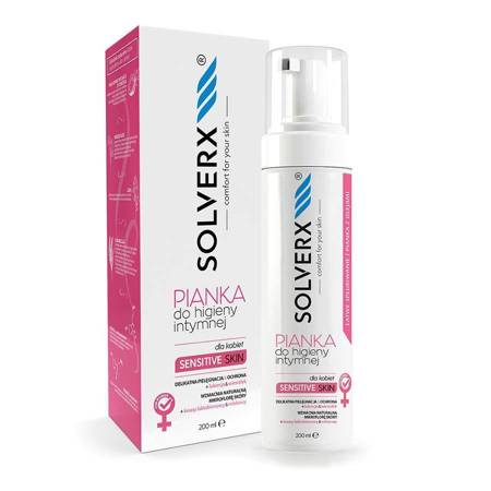 SOLVERX Sensitive Skin pianka do higieny intymnej dla kobiet 200ml