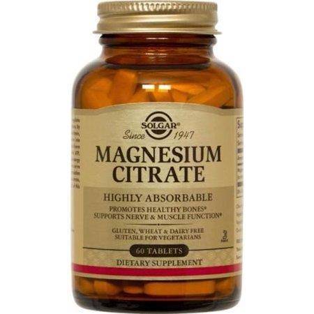 Solgar Magnesium Citrate cytrynian magnezu 60 tabletek wegańskich