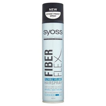Syoss Fiberflex Flexible Volume Hairspray lakier zwiększający objętość włosów w sprayu Extra Strong 300ml