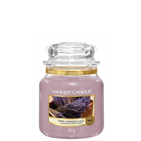 YANKEE CANDLE Med Jar Dried Lavender & Oak 411g