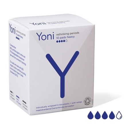 YONI Organic Cotton Pads Heavy 10szt
