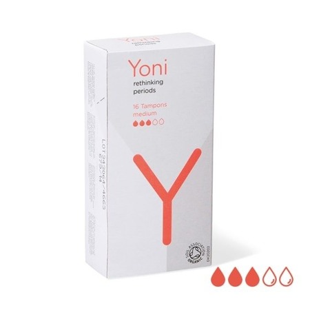YONI Organic Cotton Tampons Medium 16szt