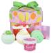 Fruit Basket Handmade Gift Box zestaw kosmetyków Musująca Kula do kąpieli 2szt + Mydło Glicerynowe 2szt + Mini Scrub 120ml + Żel pod prysznic w kostce 120g